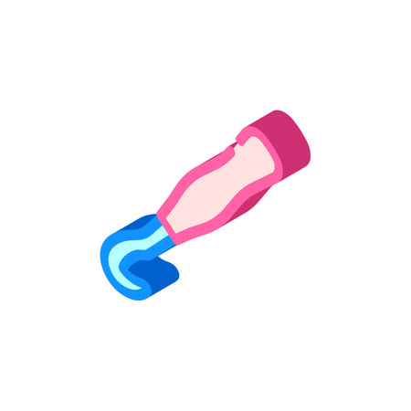 crochet hook knitting wool isometric icon vector illustrationのイラスト素材