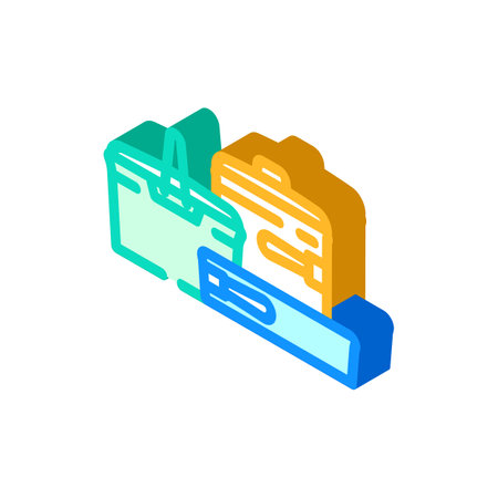 camp cookset mountaineering adventure isometric icon vector illustrationのイラスト素材
