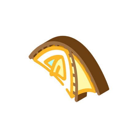 mountaineering tent adventure isometric icon vector illustrationのイラスト素材