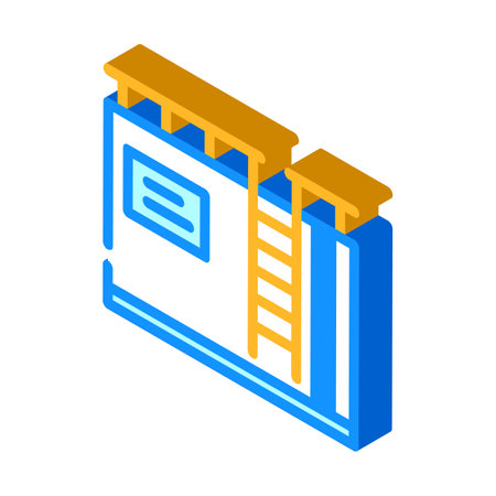 crude oil tank petroleum engineer isometric icon vector illustrationのイラスト素材