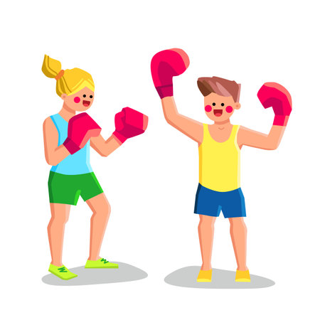 sport boxing kid vectorのイラスト素材