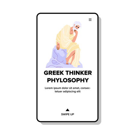 history greek thinker phylosophy vectorのイラスト素材