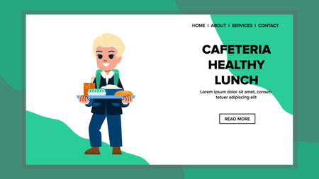 meal cafeteria healthy lunch vectorのイラスト素材