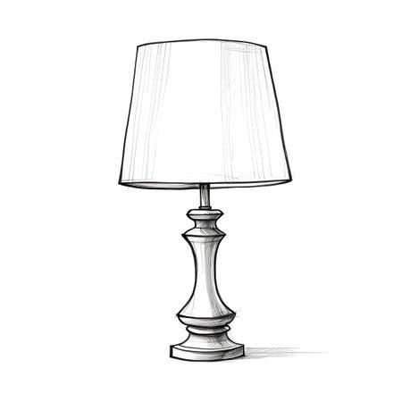 room lamp table ai generated. modern illumination, design furniture, nightstand shade room lamp table illustrationの素材