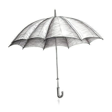rain Umbrella ai generated. background icon, black beach, mockup folded rain Umbrella illustrationの素材
