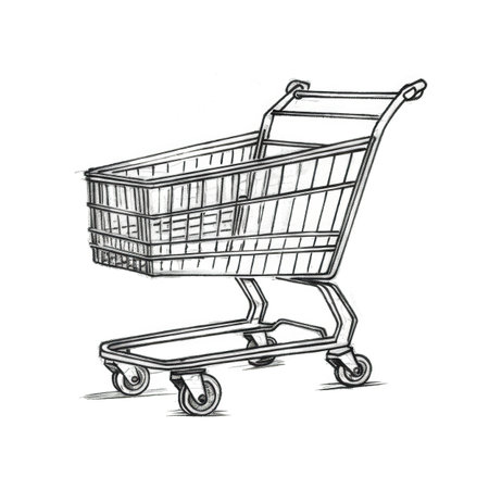 buy shopping cart ai generated. icon web, trolley store, bag website buy shopping cart illustrationの素材