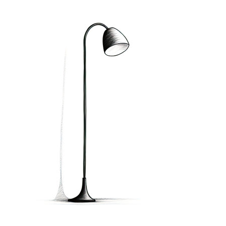 interior lamp floor ai generated. stand furniture, light home, modern decor interior lamp floor illustrationの素材