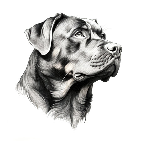 breed Rottweiler Dog ai generated. animal pet, poodle dachshund, terrier boxer breed Rottweiler Dog illustrationの素材