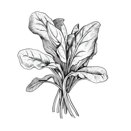 salad spinach ai generated. green food, organic pile, leaves vegetable salad spinach illustrationの素材