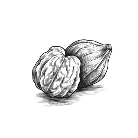 snack walnut ai generated. background nuts, raw top, nutshell pile snack walnut illustrationの素材