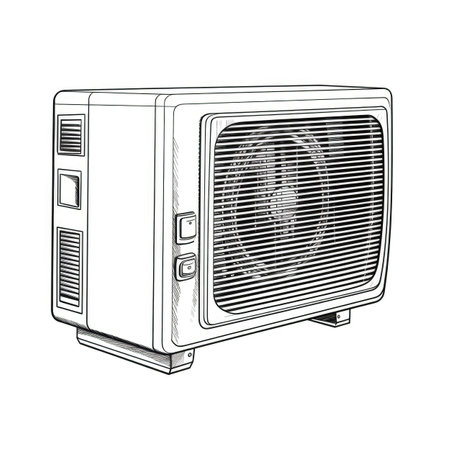 technology Air Conditioning ai generated. room climate, cool cooler, home heat technology Air Conditioning illustrationの素材