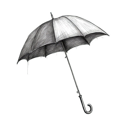 icon Umbrella ai generated. black beach mockup folded flat summer icon Umbrella illustrationの素材