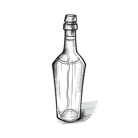 whiskey Absinthe bottle ai generated. tequila liquor, bar liqueur, rum beer whiskey Absinthe bottle illustrationの素材