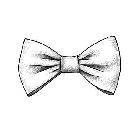 butterfly Bow Tie ai generated. neck suit, formal knot, tuxedo cloth butterfly Bow Tie illustrationの素材