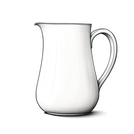 pitcher milk jug ai generated. cream creamer, ceramic dairy, calcium drink pitcher milk jug illustrationの素材