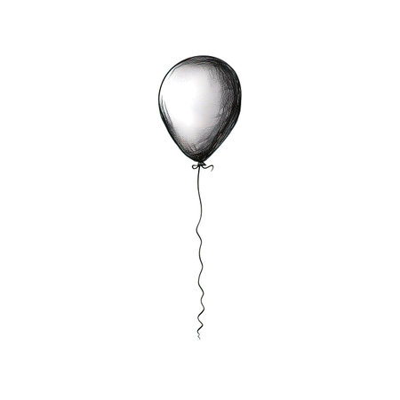 birthday balloon ai generated. party anniversary, gold happy, 3d background birthday balloon illustrationの素材