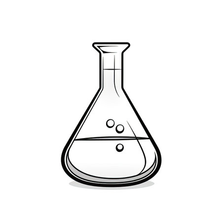 laboratory Erlenmeyer flask ai generated. glass tube, lab test, bottle glassware laboratory Erlenmeyer flask illustrationの素材