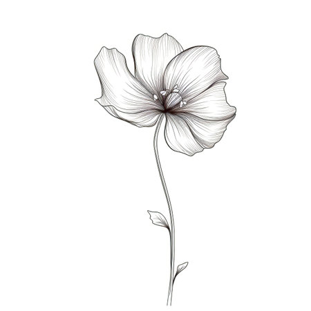 plant Buttercup flower ai generated. grass floral, chamomile blossom, background line plant Buttercup flower illustrationの素材