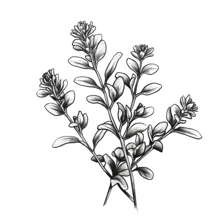 powder Marjoram ai generated. leaves fresh, background herbal, sweet bowl powder Marjoram illustrationの素材