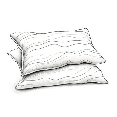 cushion pillows ai generated. mockup comfort, background blank, design up cushion pillows illustrationの素材