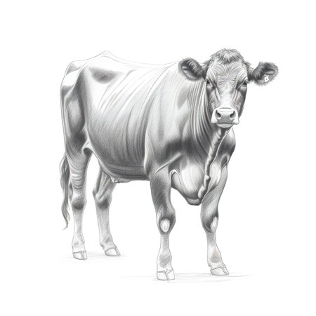 farm breeding cow ai generated. dairy beef, cattle animal, milk farm farm Breeding cow illustrationの素材