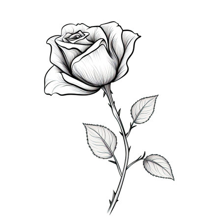 design rose flower ai generated. background spring, branch red, bouquet bloom design Rose flower illustrationの素材