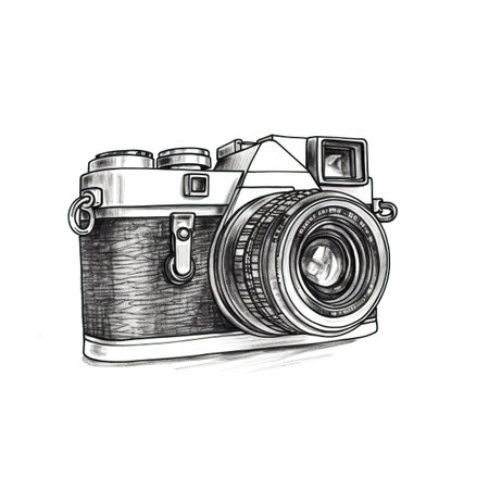 photo camera ai generated. icon photography, picture photograph, digital capture photo camera illustrationの素材