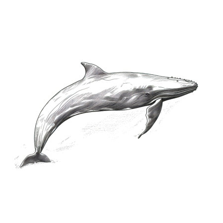 humpback whale ai generated. blue ocean, sea animal, wildlife water humpback whale illustrationの素材