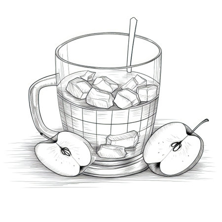 cinnamon Warm cider ai generated. drink christmas, punch autumn, winter wine cinnamon Warm cider illustrationの素材