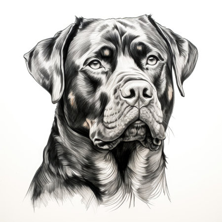 animal Rottweiler Dog ai generated. pet poodle, dachshund terrier, boxer pomeranian animal Rottweiler Dog illustrationの素材