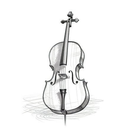 orchestra cello ai generated. violin icon, instrument concert, bass viola orchestra cello illustrationの素材