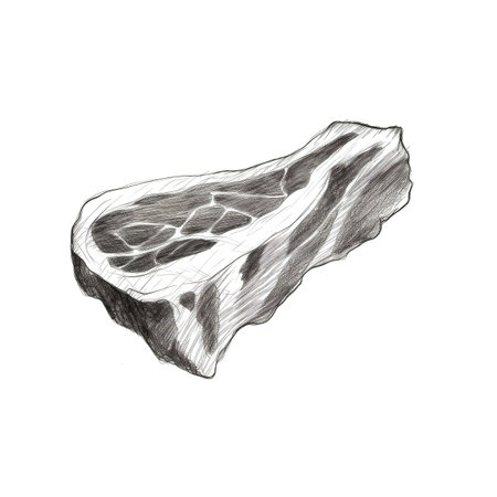 background Steak meat ai generated. grill sirloin, tenderloin black, raw cut background Steak meat illustrationの素材