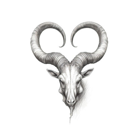 ram bighorn horn ai generated. sheep goat, head bull, wild christmas ram bighorn horn illustrationの素材