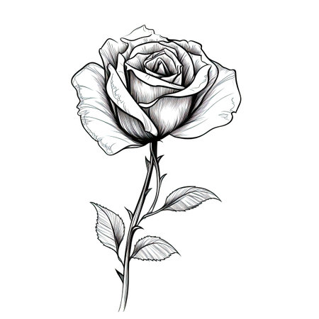 background rose flower ai generated. spring branch, red bouquet, bloom petal background Rose flower illustrationの素材