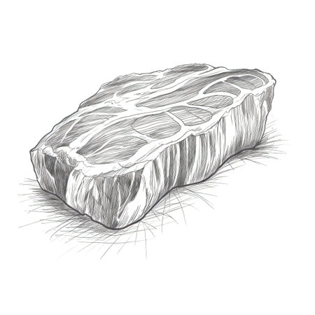 sirloin Steak meat ai generated. tenderloin black, raw cut, red barbecue sirloin Steak meat illustrationの素材