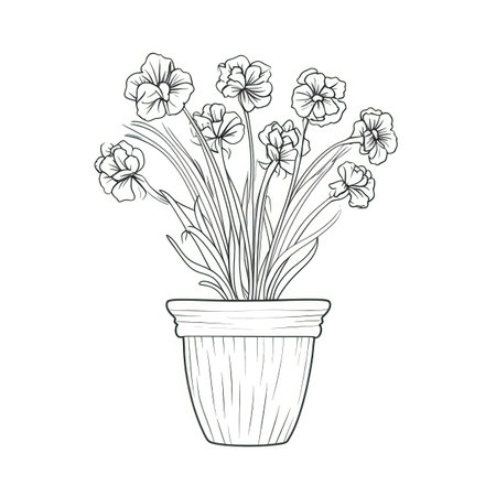 plant flower pot ai generated. garden background, green interior, leaf design plant flower pot illustrationの素材