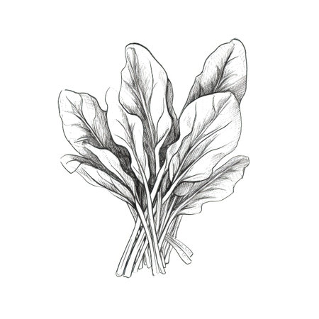 leaf spinach ai generated. background baby, salad green, food organic leaf spinach illustrationの素材