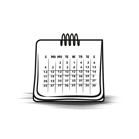 date calendar ai generated. icon year, day month, week time date calendar illustrationの素材
