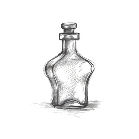 alcohol Tequila bottle ai generated. whiskey gin, vodka rum, spirit vintage alcohol Tequila bottle illustrationの素材