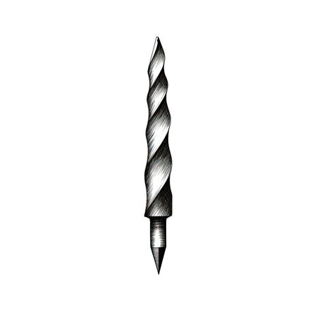 icon drill bit ai generated. metal wood, power tool, cutting auger icon drill bit illustrationの素材