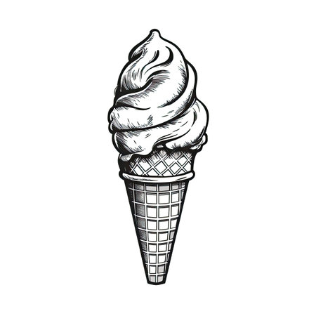 vanilla ice cream ai generated. sweet gelato, food summer, pink frozen vanilla ice cream illustrationの素材