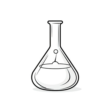 chemistry Erlenmeyer flask ai generated. laboratory glass, tube lab, test bottle chemistry Erlenmeyer flask illustrationの素材