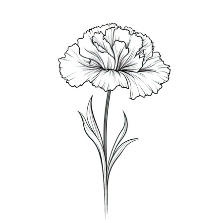 card Carnation flower ai generated. love freedom, rose mom, gift pink card Carnation flower illustrationの素材