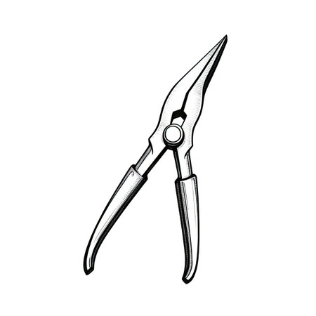 hammer plier tool ai generated. repair, wrench spanner, screwdriver drill building hammer plier tool illustrationの素材
