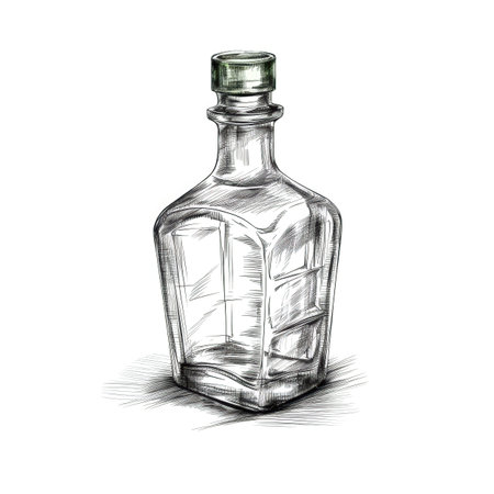 glass Absinthe bottle ai generated. whiskey tequila, liquor bar, liqueur rum glass Absinthe bottle illustrationの素材