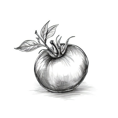 vegetable tomato ai generated. fresh top, leaf slice, round food vegetable tomato illustrationの素材