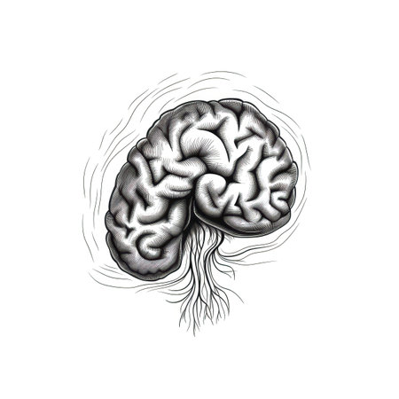 head human brain ai generated. mind icon, science idea, psychology design head human brain illustrationの素材