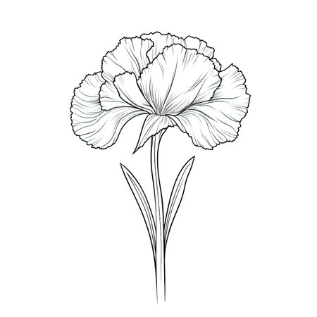 day Carnation flower ai generated. card love, freedom rose, mom gift day Carnation flower illustrationの素材