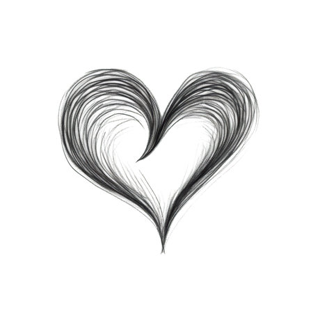 background heart ai generated. romantic card, outline linear, red design background heart illustrationの素材