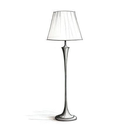 light lamp floor ai generated. home modern, decor 3d, table shade light lamp floor illustrationの素材